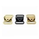 Quick release cam buckle in black, coyote brown, and desert tan