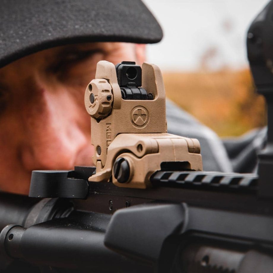 mag248-fde-magpul-flat-earth-dark-rear-sight Magpul MBUS Rear Sight Flip Up MAG248-FDE
