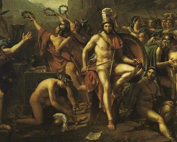 King Leonidas at Thermophylae by Jacques Louis David