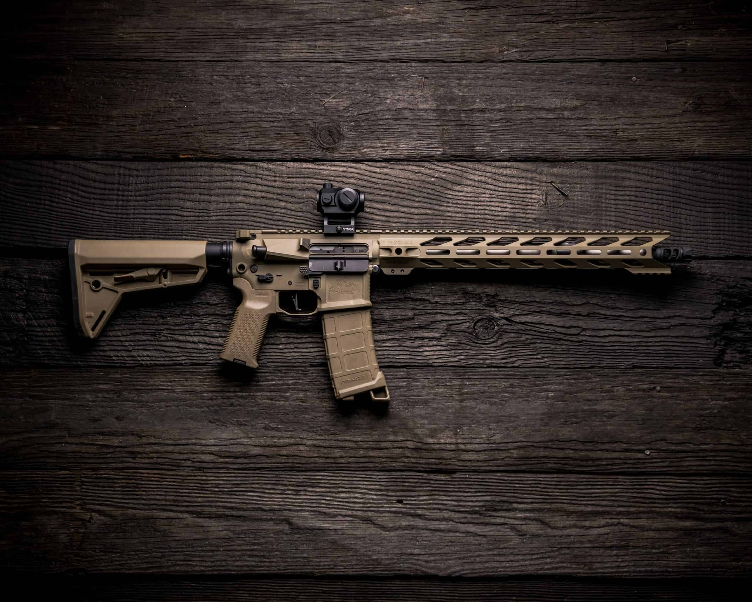 AR-15 on a bench