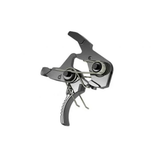HiperFire EDT Sharp Shooter AR-15 trigger with hammer and springs, curved shoe, angled view
