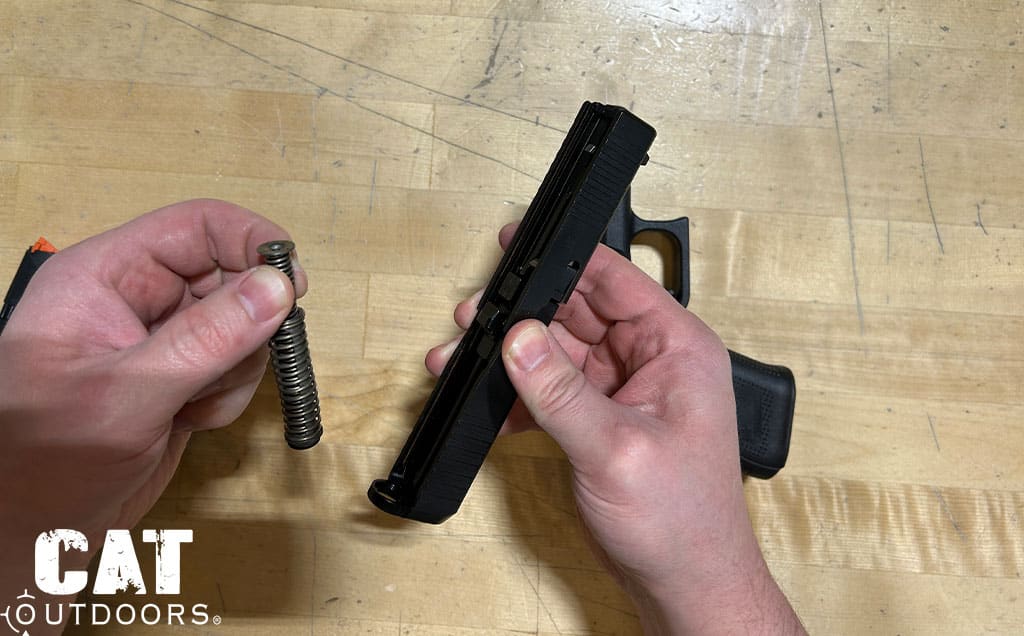 Glock Field Strip Remove Recoil Spring Assembly