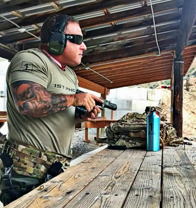 Jeff Burns target shooting