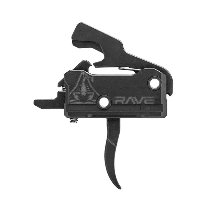 Rise Armament Rave 140 cassette fitted with the curved bow shoe, scorpion logo on the housing