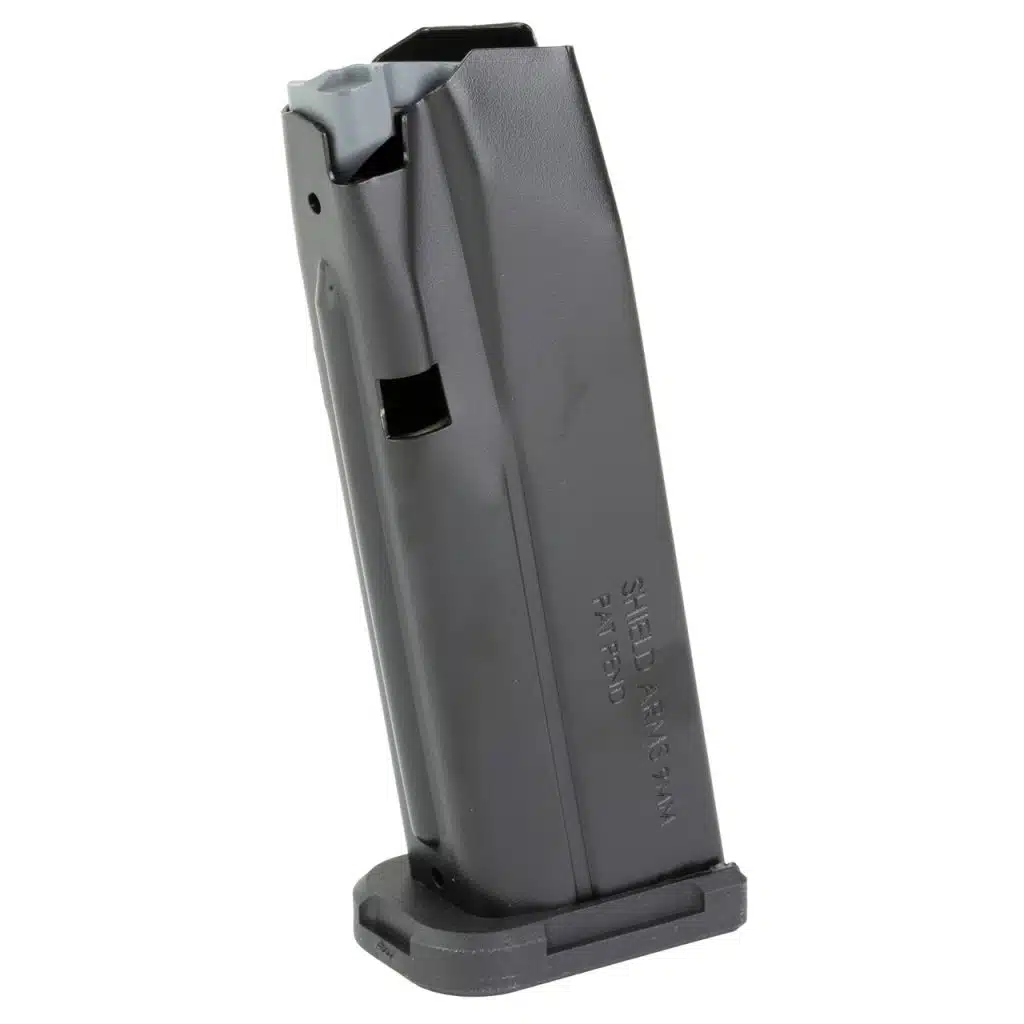 Shield Arms S15 steel magazine for Glock 43X and 48, black finish with gray follower