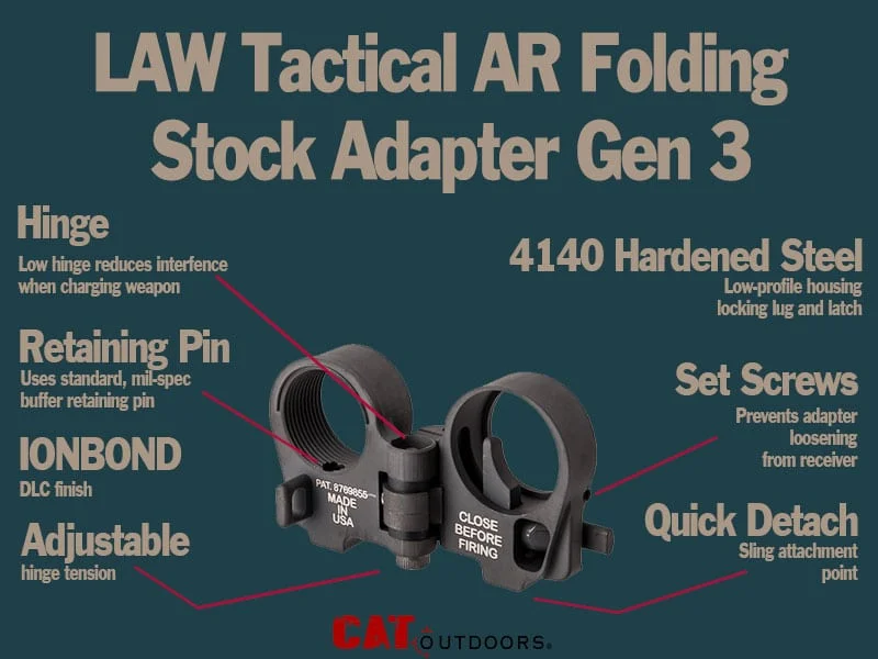 LAW Tactical Folding Stock Adapter Gen 3