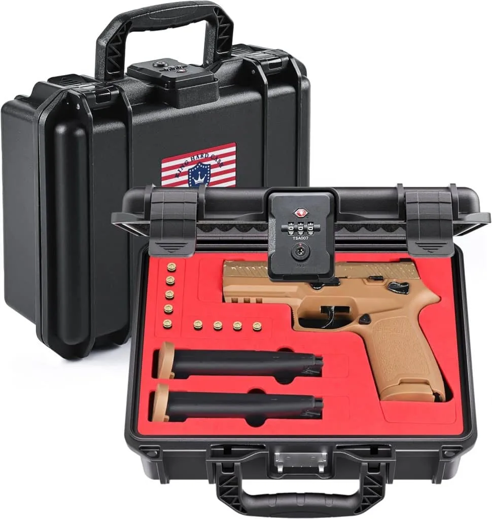 Kinghardcase TSA Gun Case, TSA Approved Firearm Travel Case for Sig Sauer P320/P365