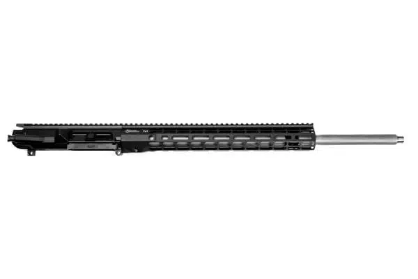 Ballistic Advantage 6.5 Creedmoor complete upper with long stainless barrel and no muzzle device, side view