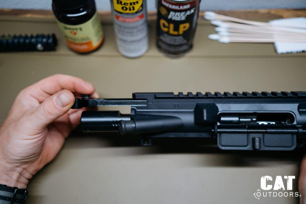 AR-15 Cleaning Removing Charging Handle and BCG