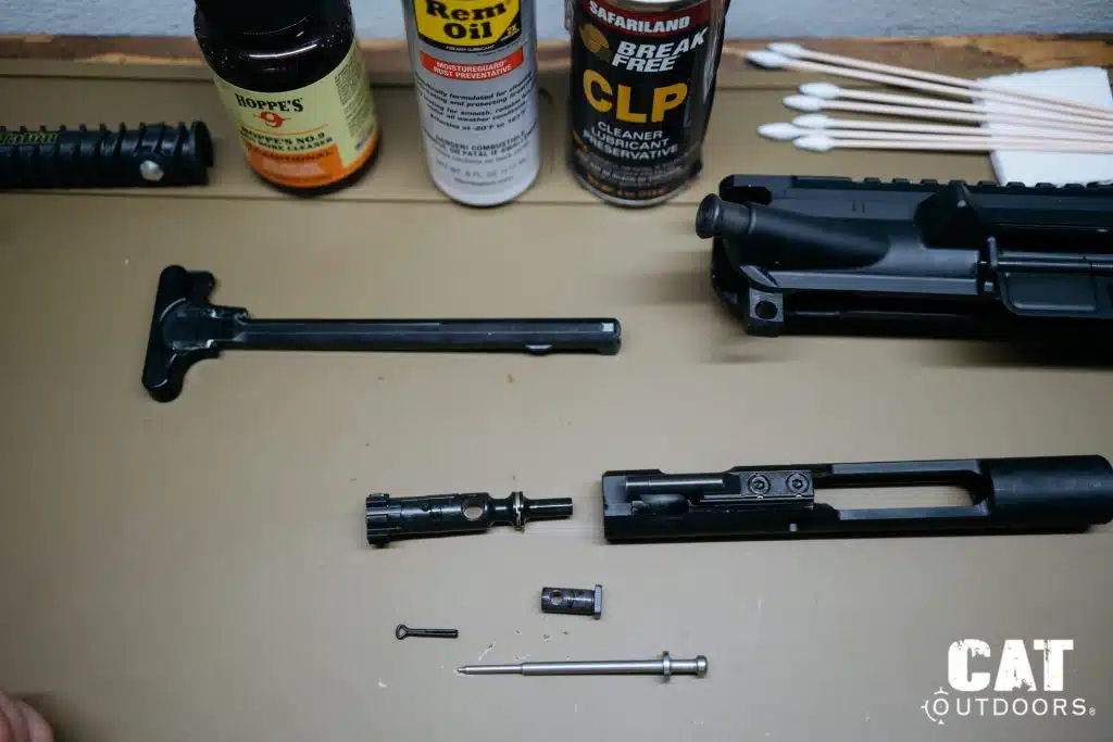 AR-15 Cleaning BCG Disassembled