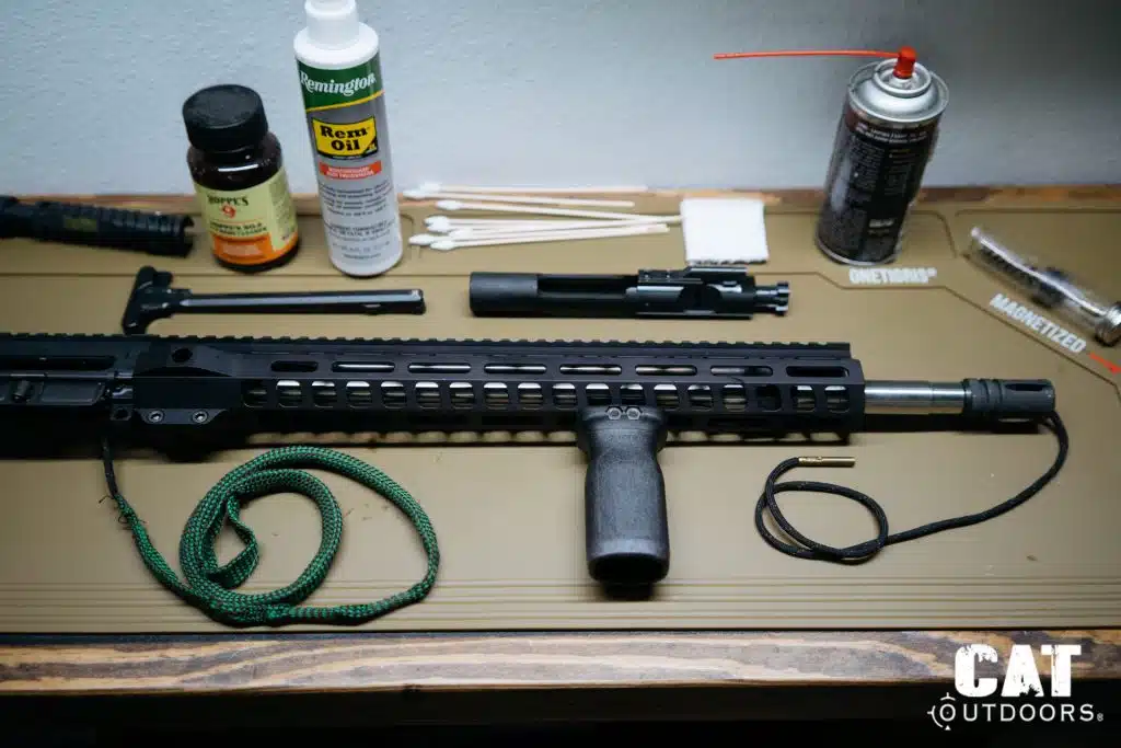 AR-15 Cleaning - Bore Snake Cleaning the Barrel