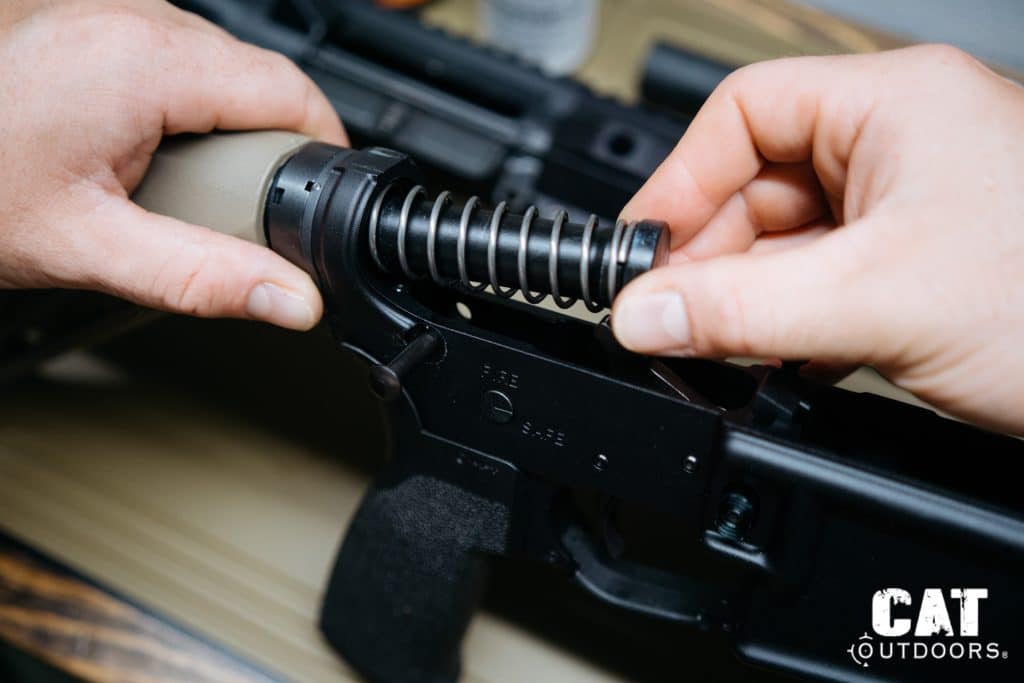 AR-15 Cleaning Removing Buffer Spring