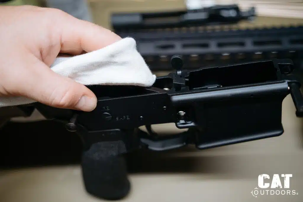 AR-15 Cleaning - Wiping Down the Lower Receiver