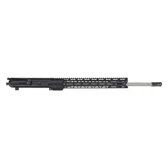 PSA Gen 3 PA10 complete upper with stainless barrel, skeletonized M-LOK handguard and muzzle brake, side view