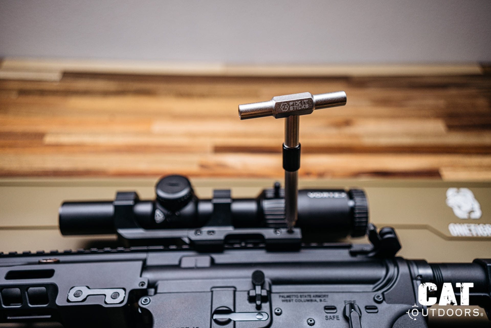 AR-15 lower parts laid out during the Fix It Sticks teardown test