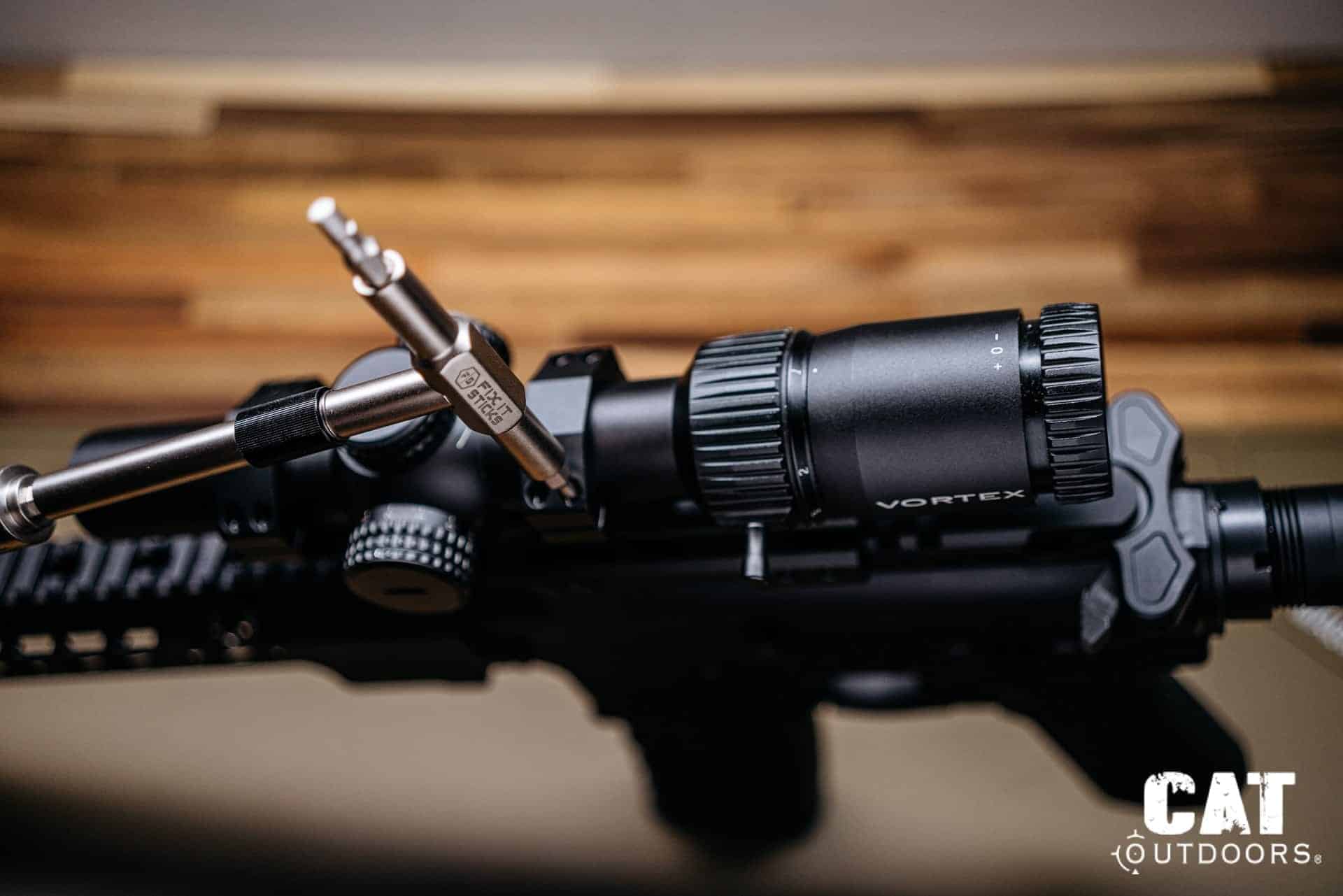Fix It Sticks driver on a Vortex Strike Eagle scope mount