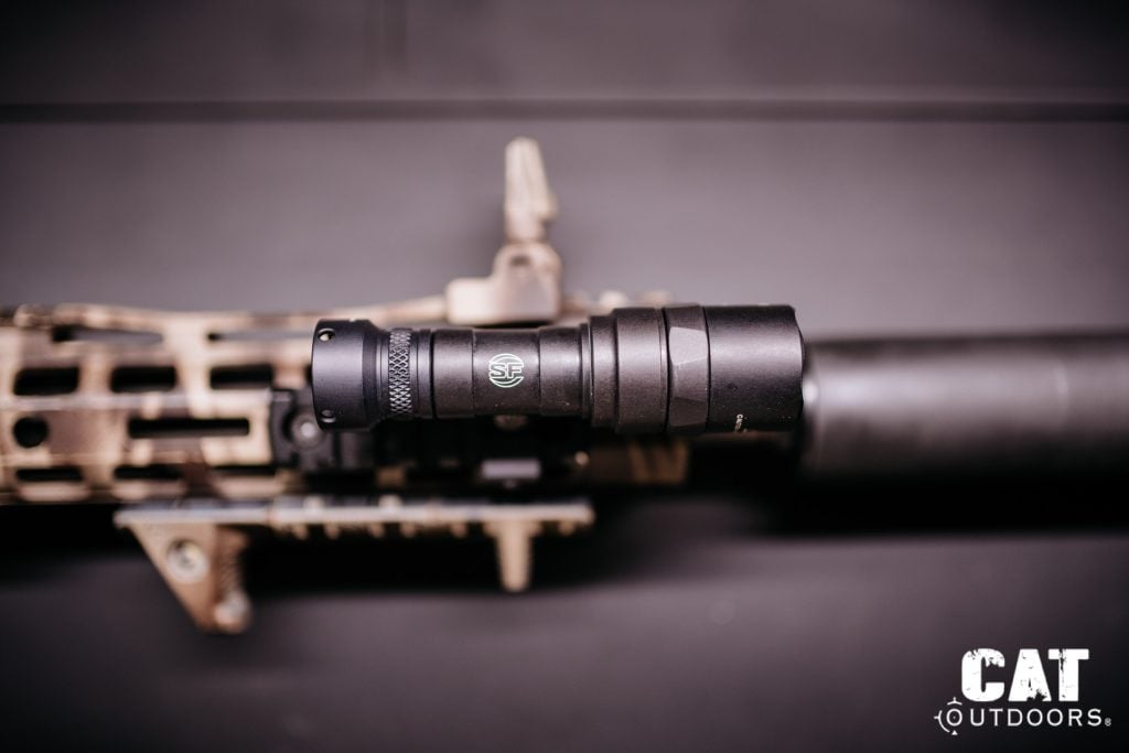 SureFire Mini Scout Light mounted onto Picatinny rail adapter