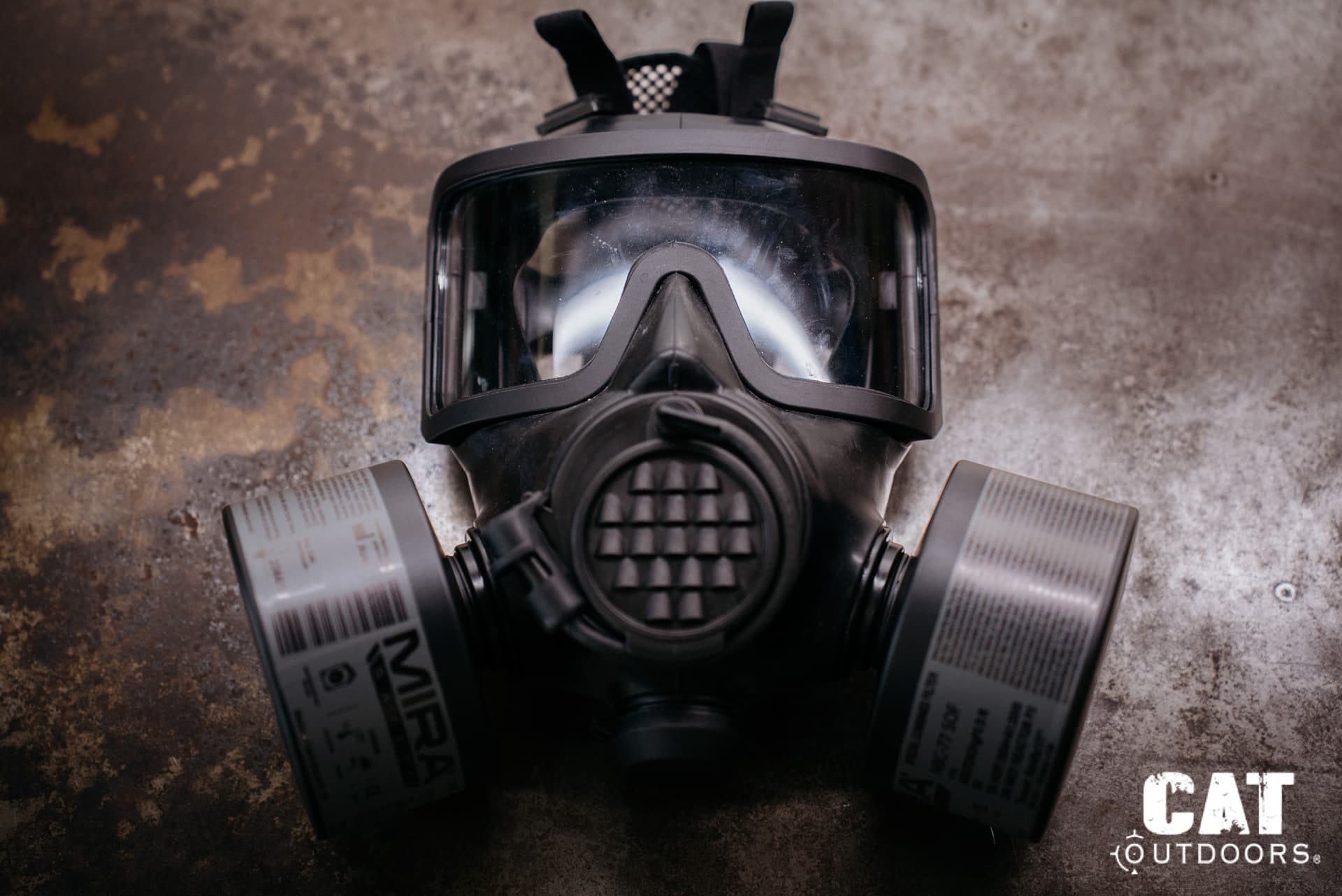 Mira Safety CM-8M full-face respirator with two NBC-77 SOF filters