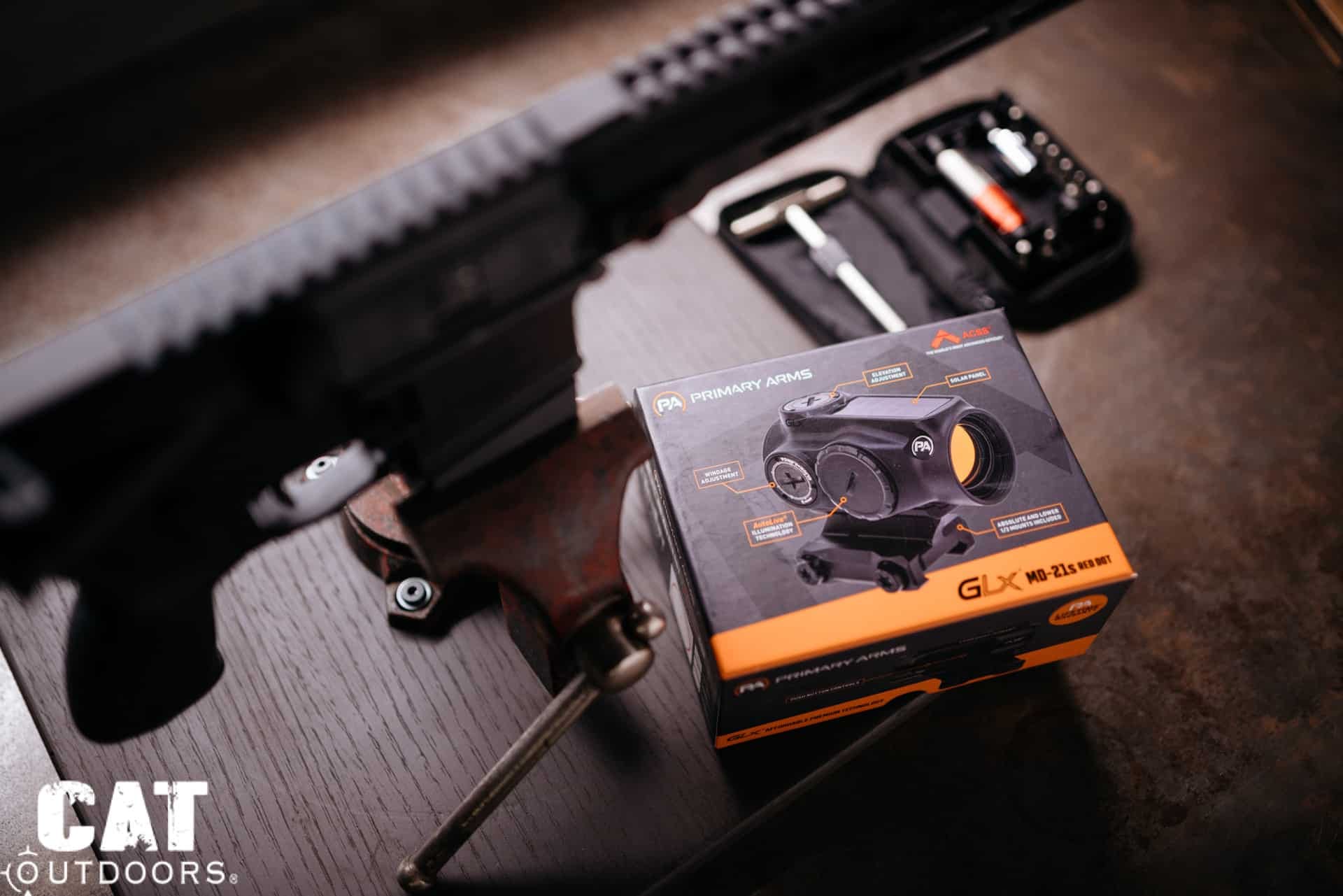 PSA Sabre 300 Blackout build: GLx box next to rifle