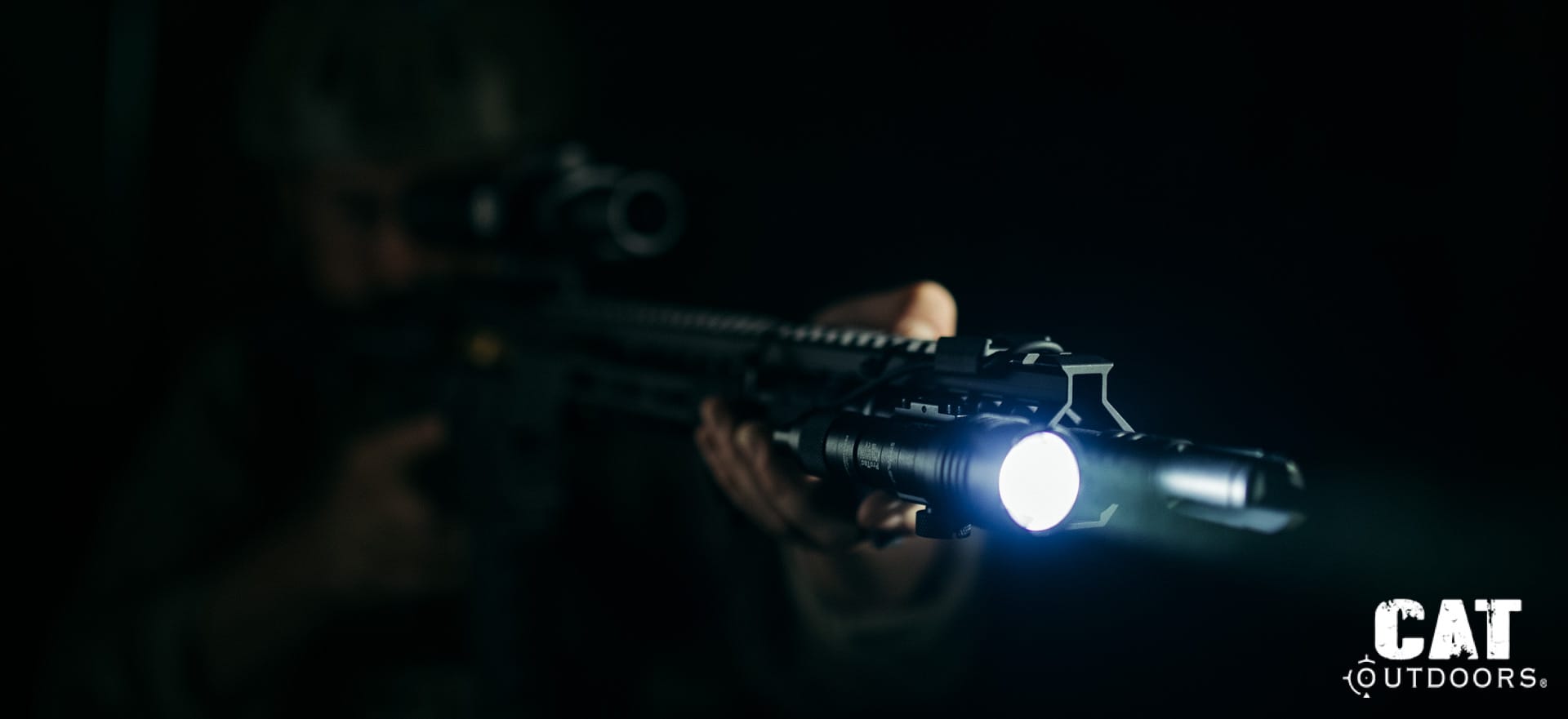 Low-light testing for our Streamlight ProTac Rail Mount 1 review: running the light on an AR-15 in the dark