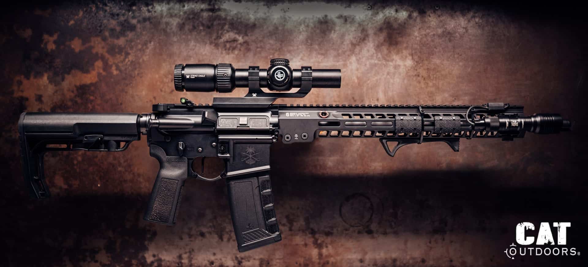 AR-15 with LPVO and the Streamlight ProTac Rail Mount 1 installed