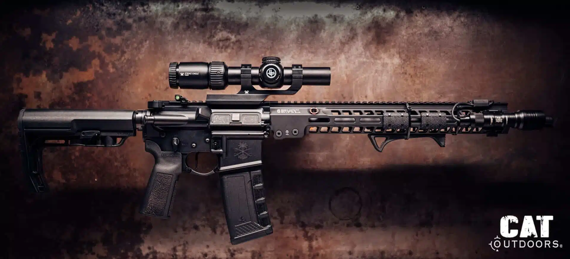 AR-15 with LPVO and the Streamlight ProTac Rail Mount 1 installed