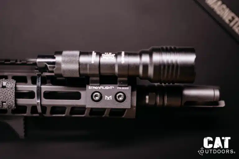 M-LOK mount of the Streamlight ProTac Rail Mount 1 on the rail