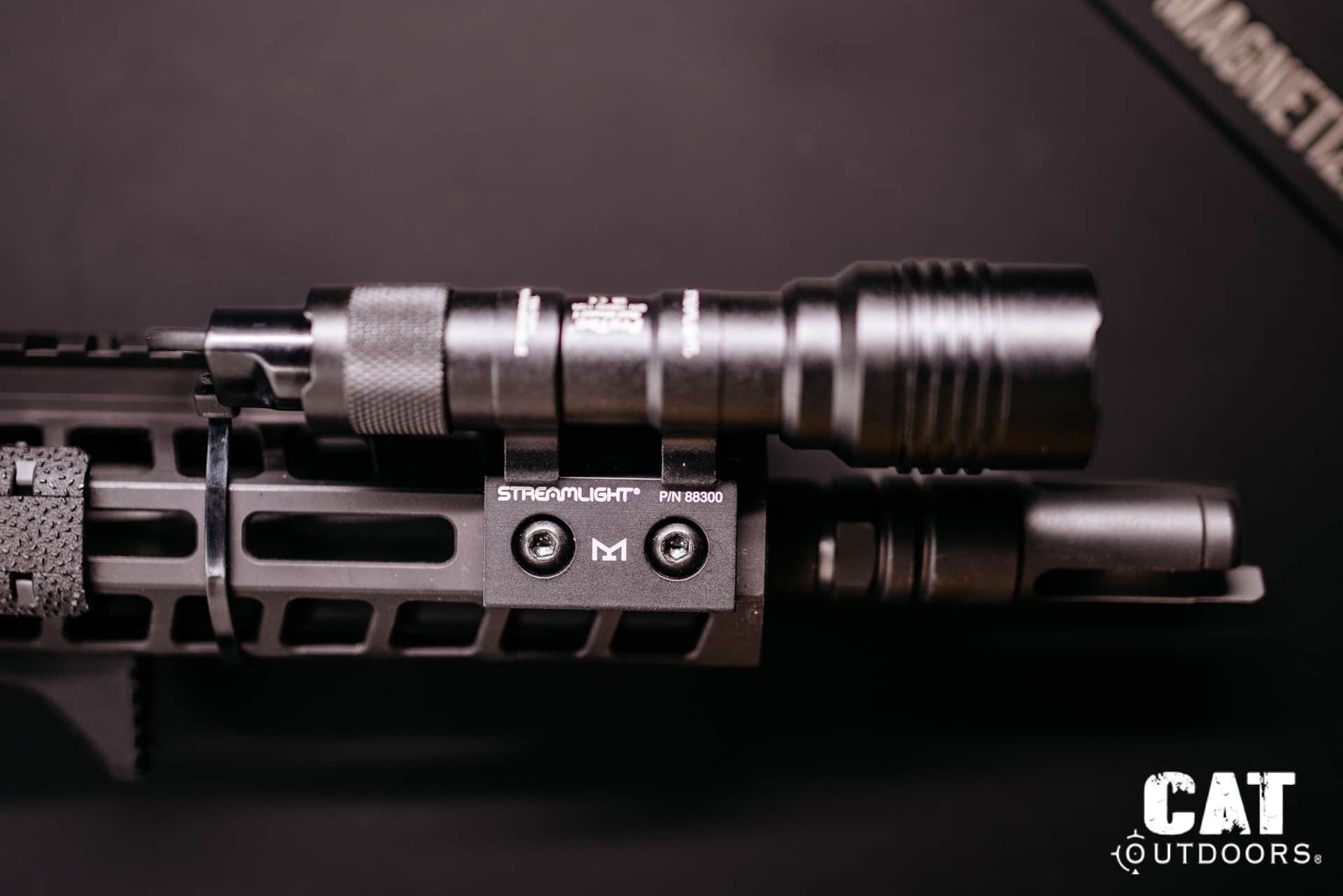M-LOK mount of the Streamlight ProTac Rail Mount 1 on the rail