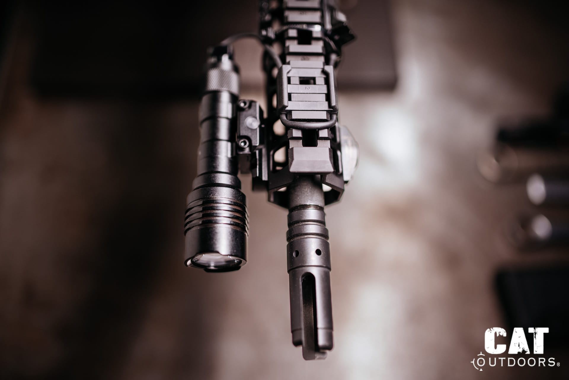 Streamlight ProTac Rail Mount 1 mounted, viewed from above