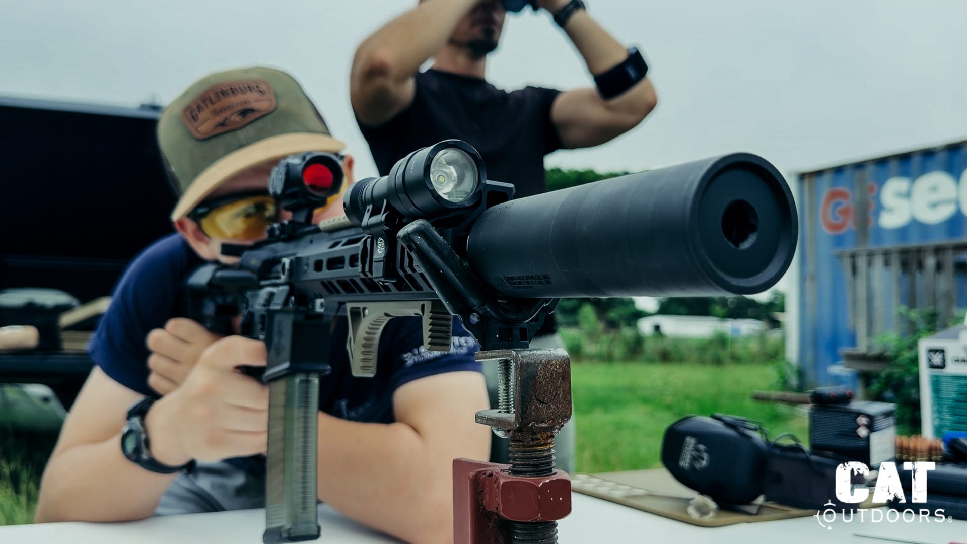 Chronographing the suppressed 300 Blackout build at the range with a spotter