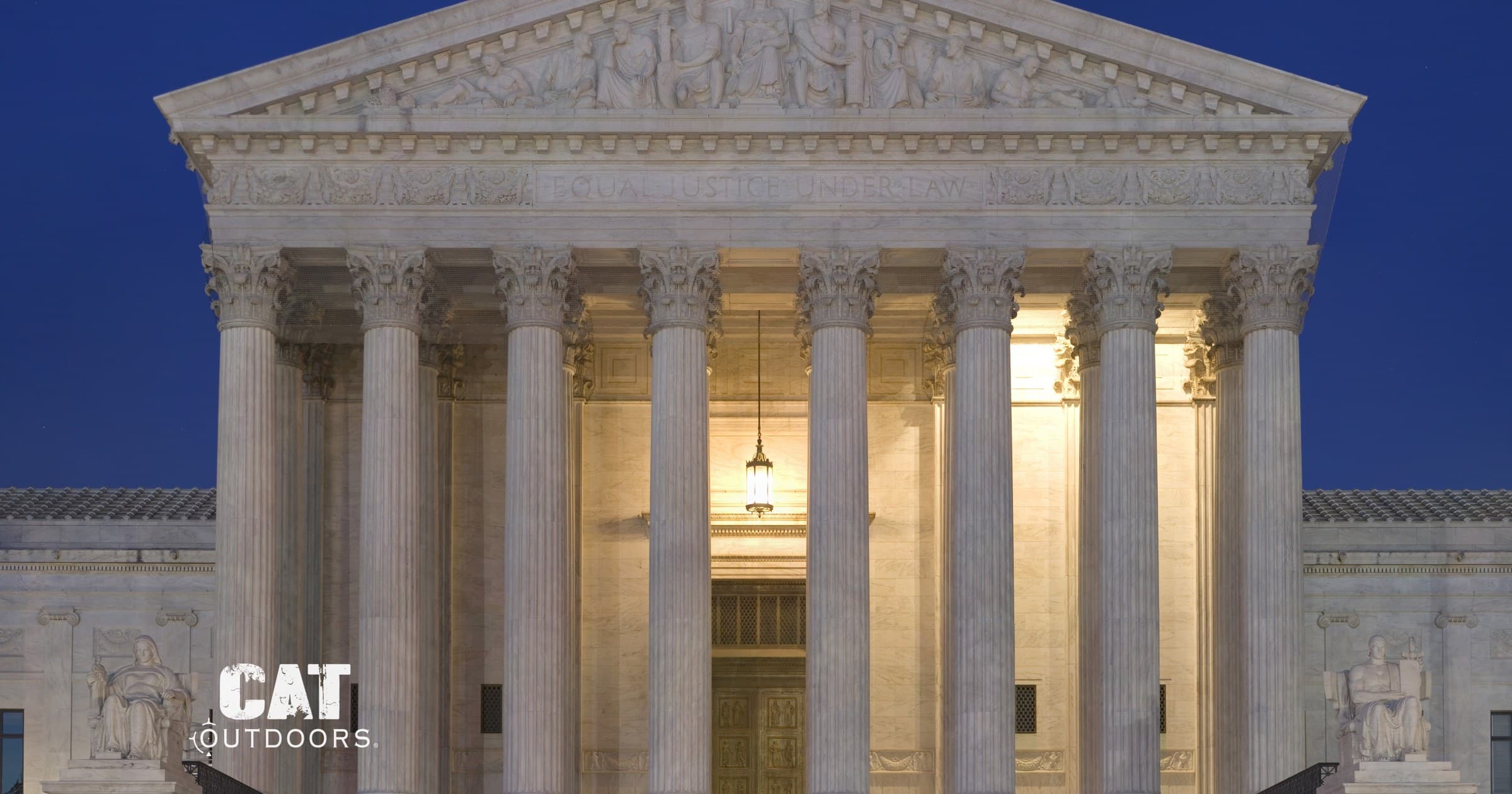 U.S. Supreme Court building at dusk