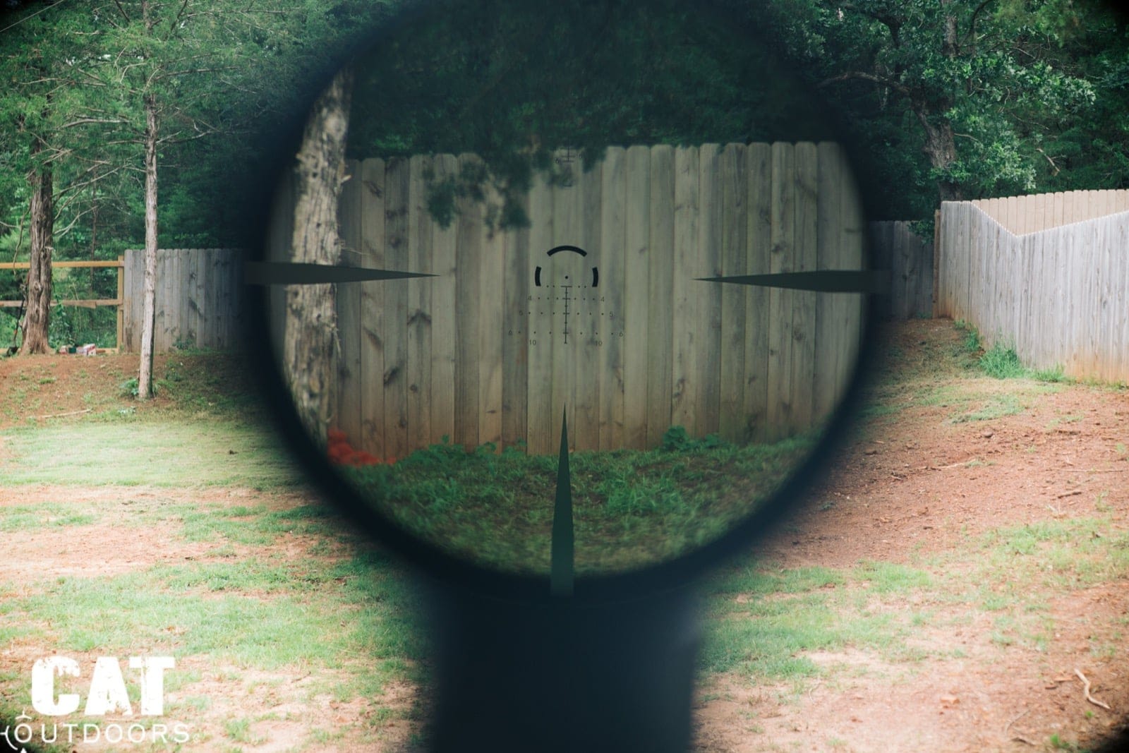 View through the Vortex Strike Eagle AR-BDC3 reticle with illumination off